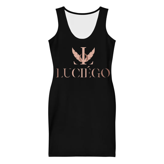 Luciégo Logo Fitted Dress Black